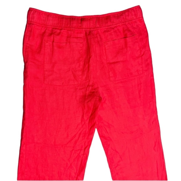 LOFT Venetian Red M Marisa Wide Leg Linen Pants - Picture 4 of 9